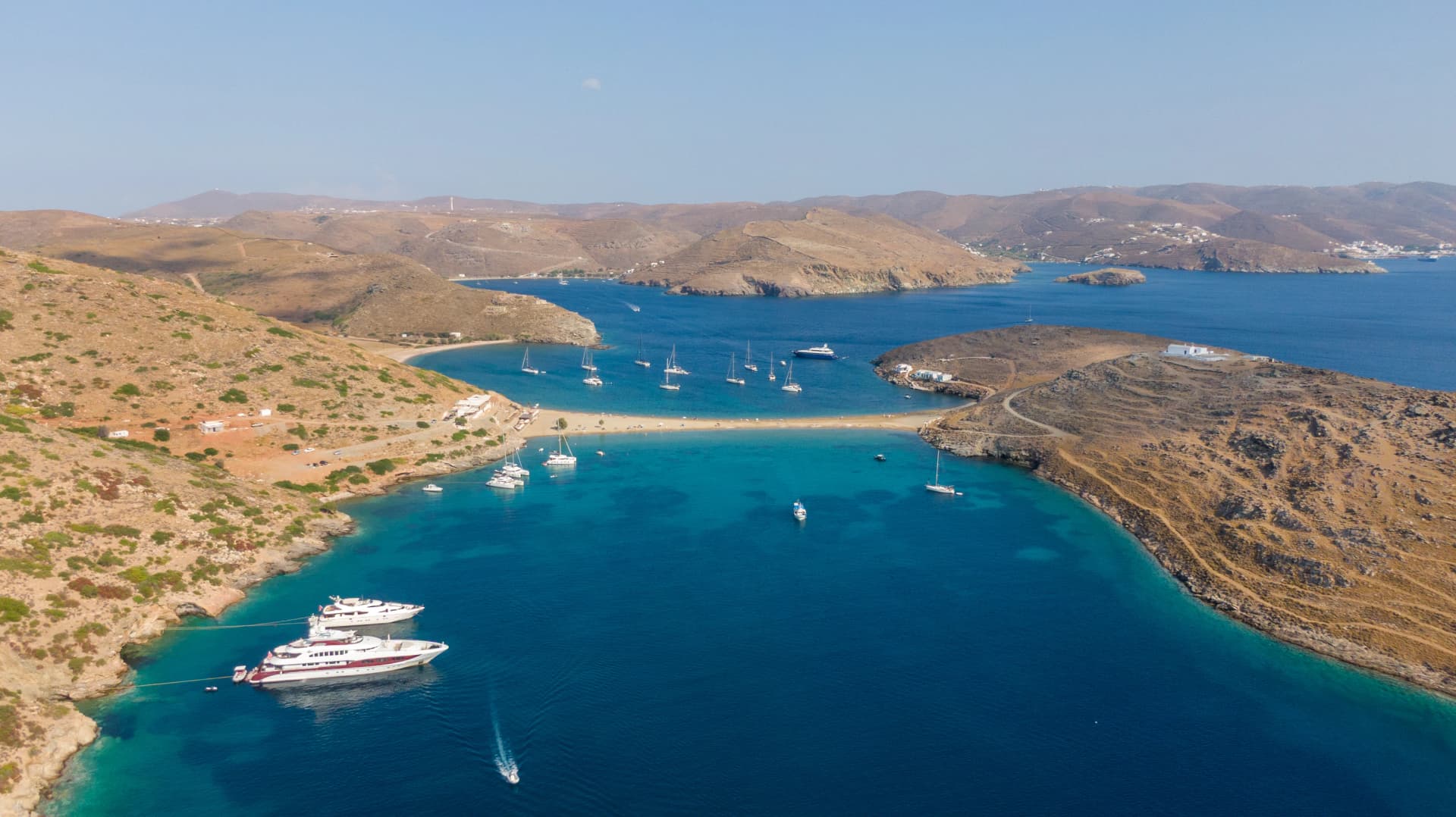 Kolona beach in Kythnos, Greece
