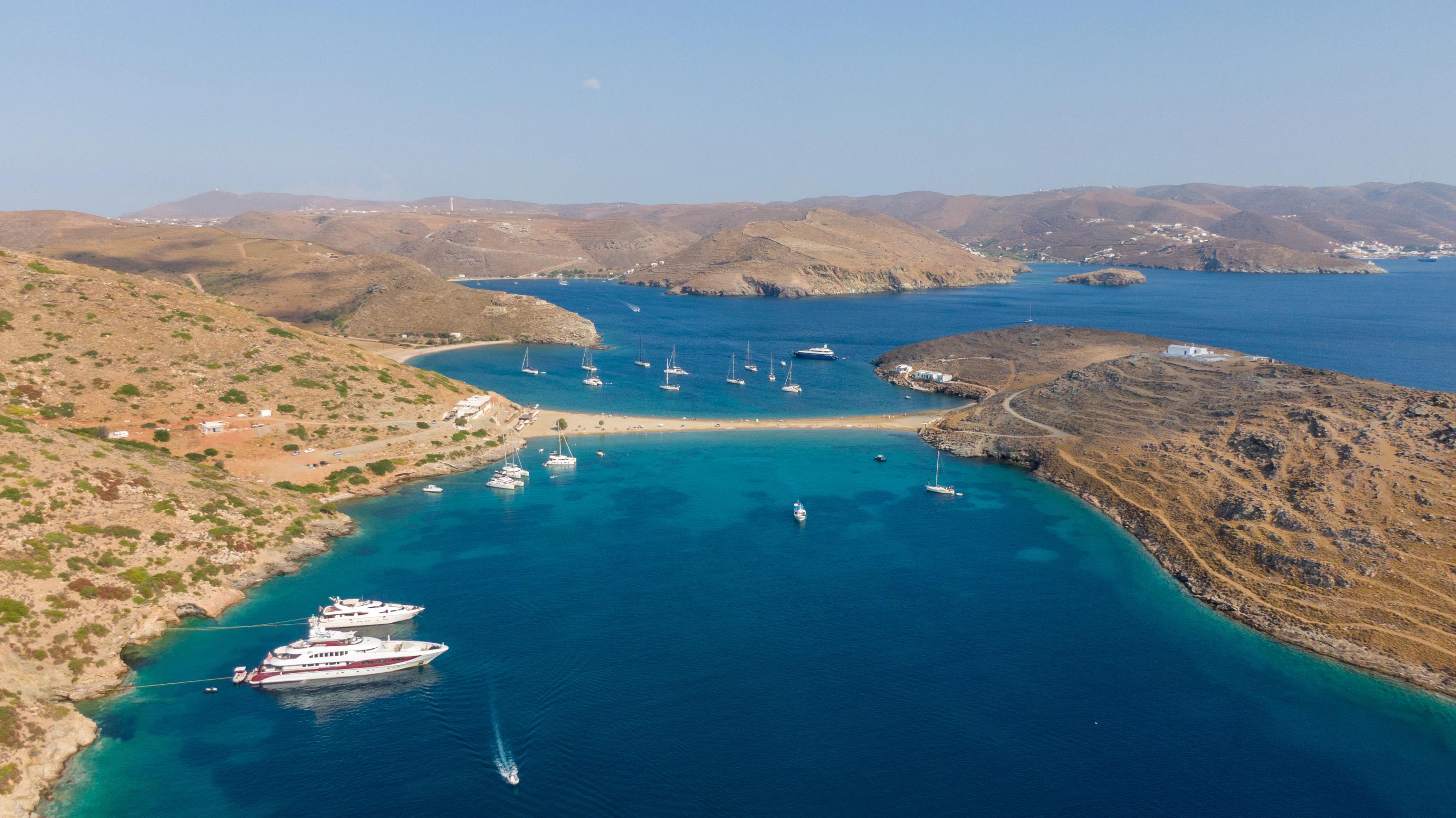 Kolona beach in Kythnos, Greece