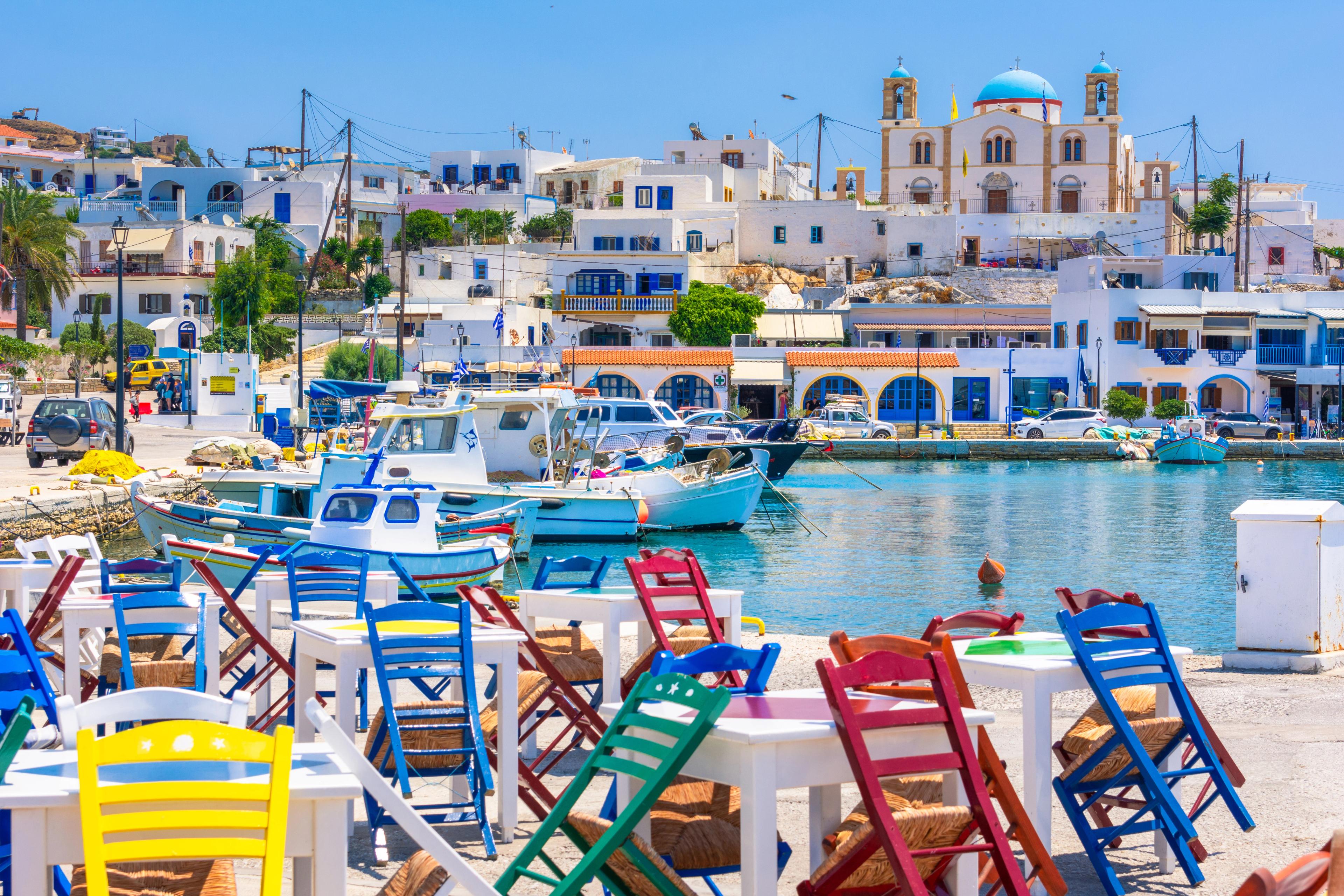 The picturesque harbor of Lipsi island, Dodecanese, Greece